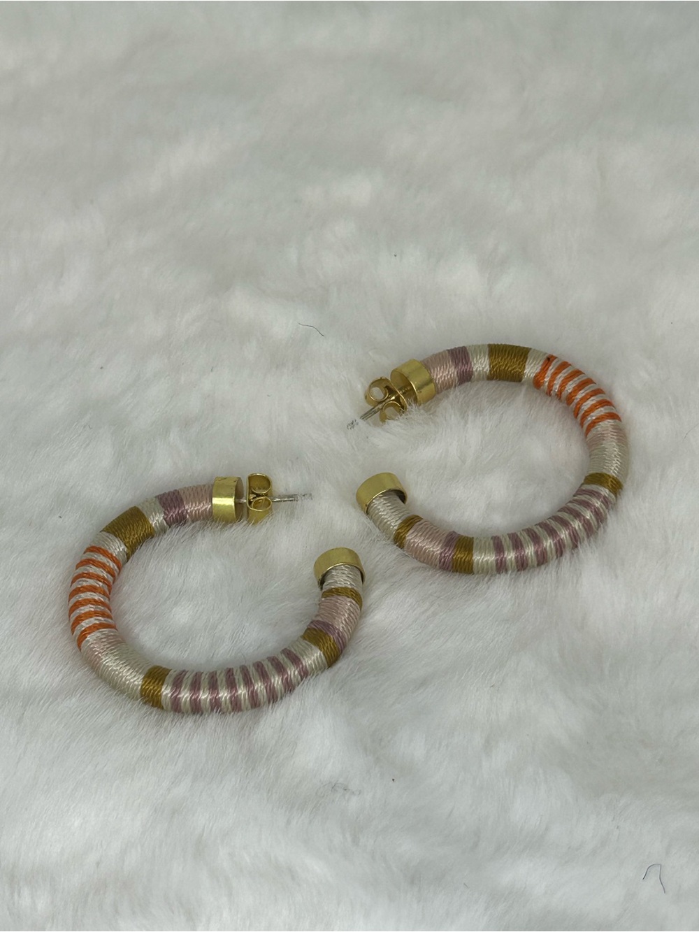MADEWELL THREAD WRAPPED EARRINGS WITH STERLING 925 POSTS